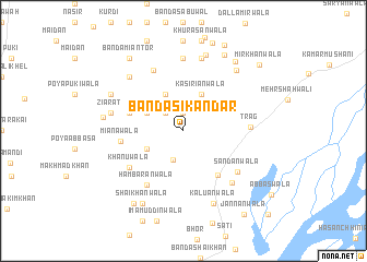 map of Bānda Sikandar