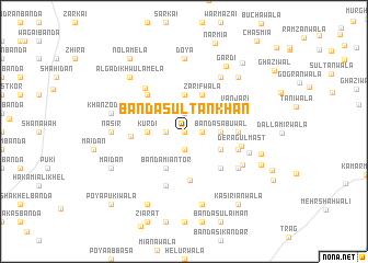 map of Bānda Sultān Khān