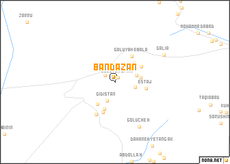 map of Bandāzān