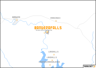 map of Bandera Falls