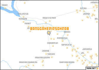 map of Bandgāh-e Pīr Sohrāb