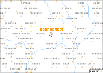 map of Bāndhābāri