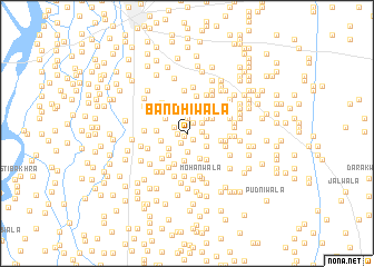 map of Bāndhīwāla