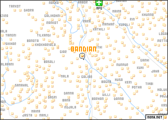 map of Bāndiān