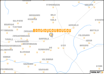 map of Bandiougoubougou