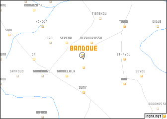 map of Bandoué