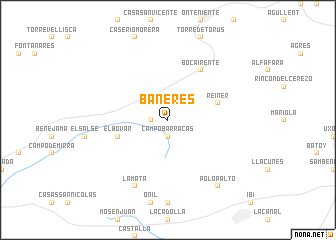 map of Bañeres