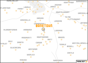 map of Banetown