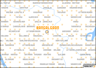 map of Bāngālgaon