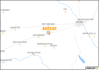 map of Bangor