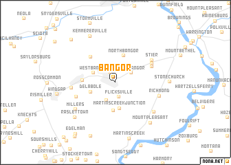 map of Bangor