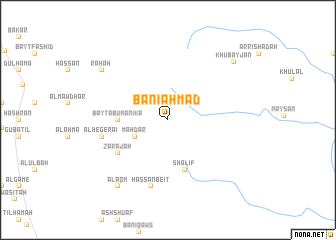 map of Banī Aḩmad