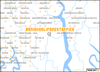 map of Bāniākhāli Forest Office