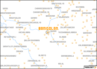 map of Bānī Golān