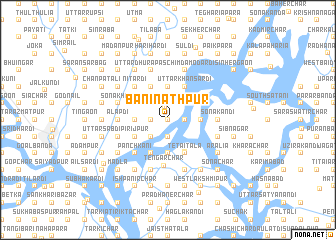 map of Bānināthpur