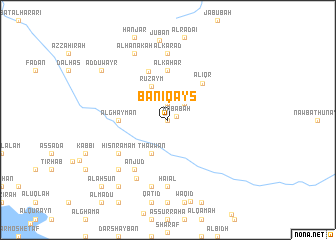 map of Banī Qays