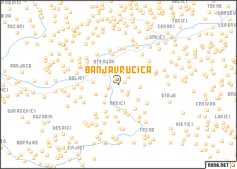 map of Banja Vrućica