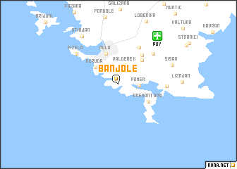 Banjole (Croatia) map - nona.net