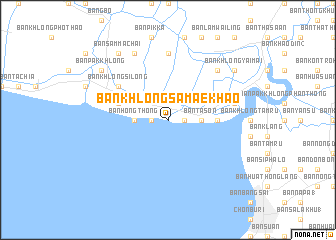 map of Ban Khlong Samae Khao