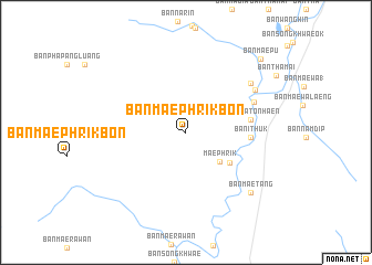 map of Ban Mae Phrik Bon