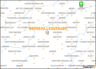 map of Banneville-sur-Ajon