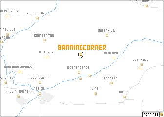 map of Banning Corner