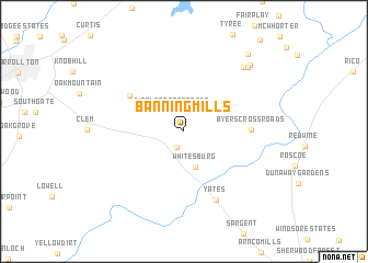 map of Banning Mills