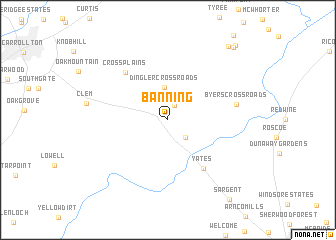 map of Banning