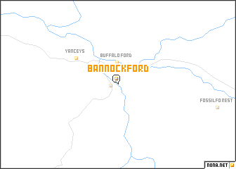 map of Bannock Ford