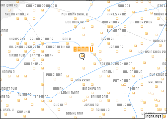 map of Bannu