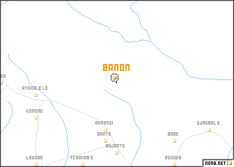 Banon (Benin) map - nona.net