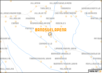 map of Baños de la Peña