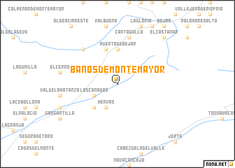 map of Baños de Montemayor