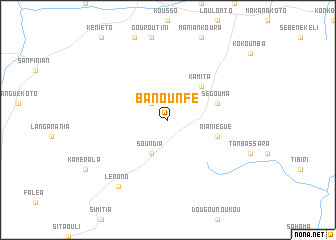 map of Banounfé