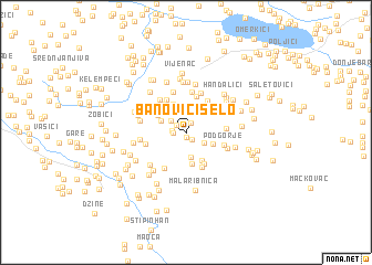 map of Banovići Selo