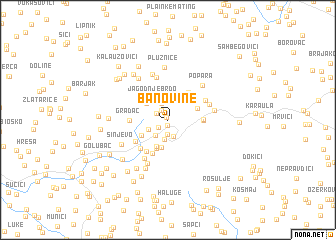 map of Banovine