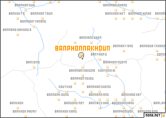 map of Ban Phônnakhoun