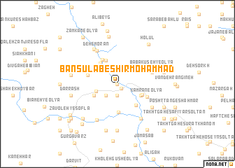 map of Bānsūlāb-e Shīr Moḩammad