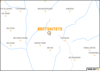 map of Bantshi-Tete