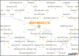 map of Bányapuszta