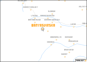 map of Banya Sʼvirska