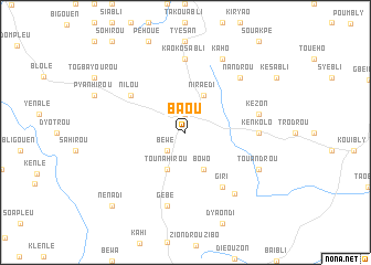 map of Baou