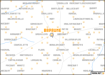 map of Bapaume