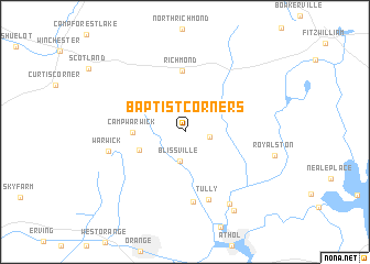 map of Baptist Corners