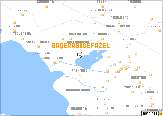 map of Bāqerābād-e Fāẕel