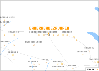 map of Bāqerābād-e Zavāreh
