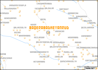 map of Bāqerābād Meyānrūd