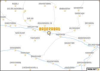 map of Bāqerābād