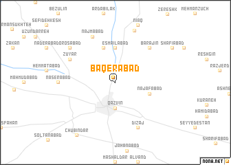 map of Bāqerābād