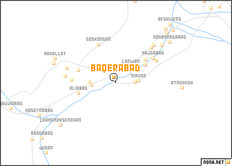 map of Bāqerābād